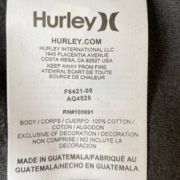 Hurley Tiger Tree Tank Top‎ Women M Gray Biker Cottagecore Raw Hem Beach NWT - Picture 8 of 9